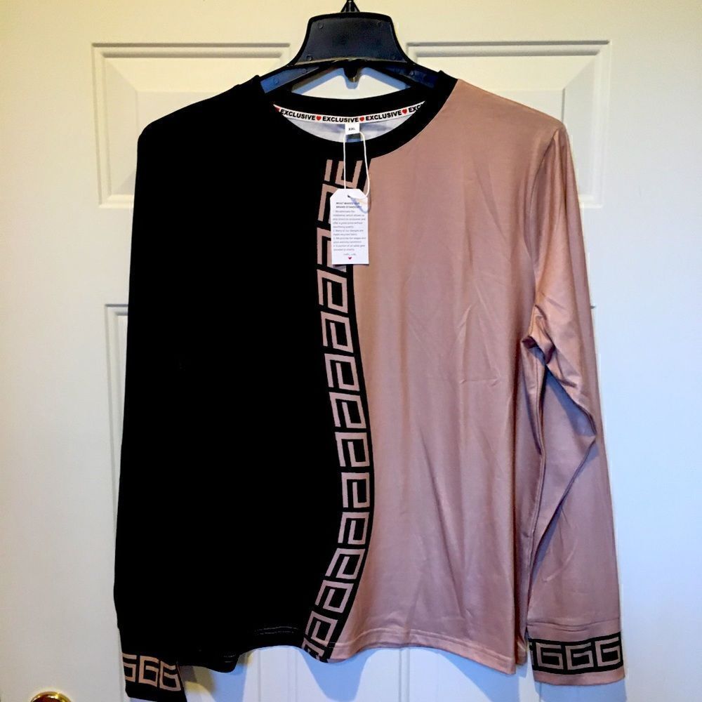 NWT Exclusive Color Block Long Sleeve Shirt